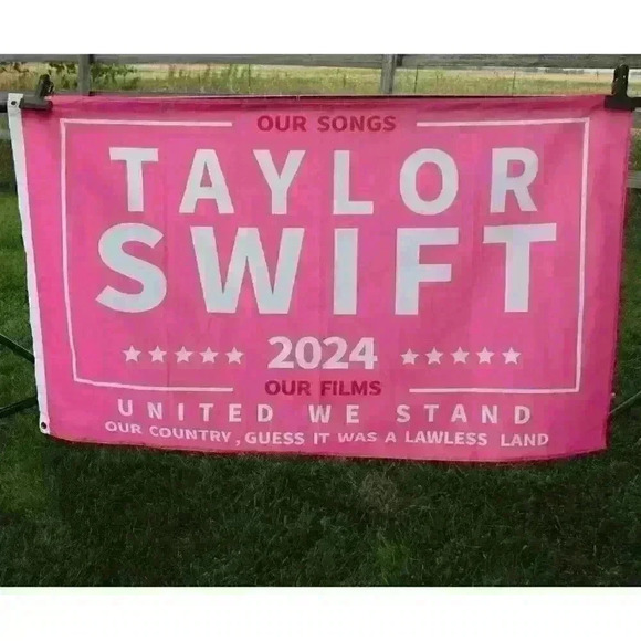Taylor Swift 3’ X 5’ Save America Again 2024 Pink Banner Flag Room Decor Tic Toc - Picture 2 of 7